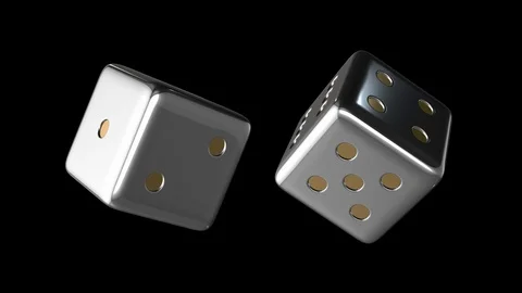 Seamless looping animation of two revolving dice Stock Footage 107080468