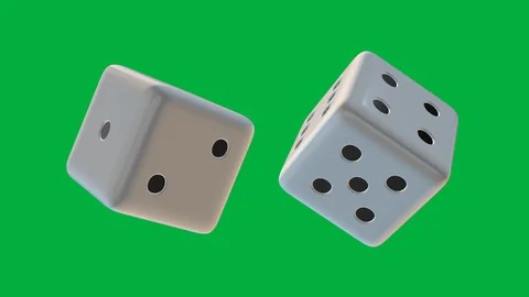 Seamless looping animation of two revolving dice Stock Footage 107080528