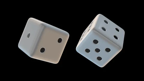 Seamless looping animation of two revolving dice Video stock 107080533