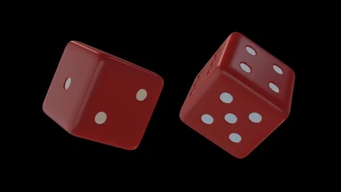 Seamless looping animation of two revolving dice Stock Footage 107080569