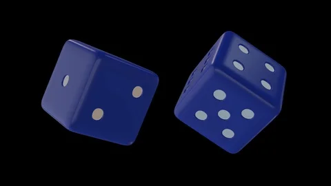 Seamless looping animation of two revolving dice Stock Footage 107080592