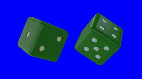 Seamless looping animation of two revolving dice Stock Footage 107080679