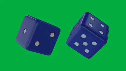 Seamless looping animation of two revolving dice Stock Footage 107082249
