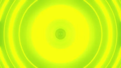 Seamless looping animation of vibrant green and yellow concentric circles Stock Footage 311502332