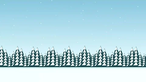 Seamless looping animation of winter pine forest and snow Stock Footage 346926405
