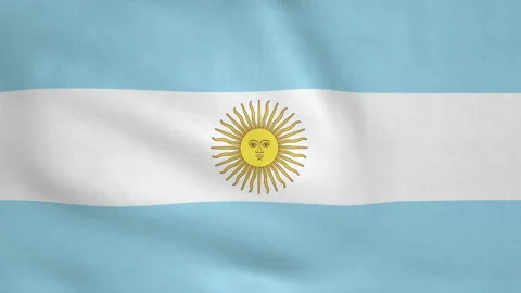 Seamless looping Argentina flag, 50fps Stock Footage 205081528