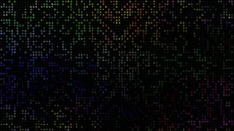 Seamless Looping of ASCII Complex Geometric Pattern Looping Background Video stock 171124555