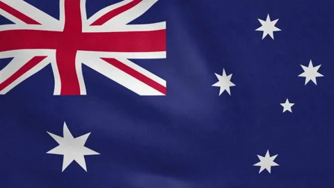 Seamless looping Australia flag, 50fps Stock Footage 205081471