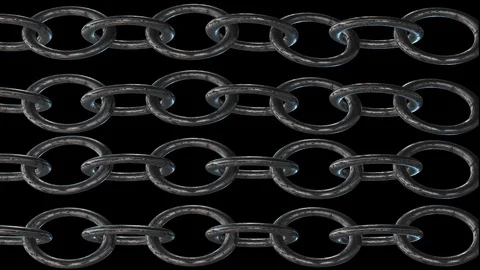 Seamless Looping background animation of rotating chains Stock Footage 107084547