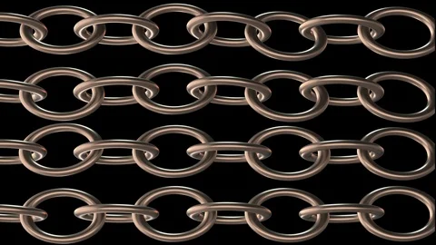Seamless Looping background animation of rotating chains Stock Footage 107084617