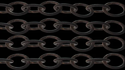 Seamless Looping background animation of rotating chains Stock Footage 107084785