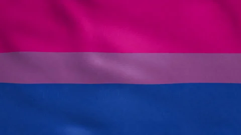 Seamless looping Bisexual Pride flag, 50fps Stock Footage 205449883
