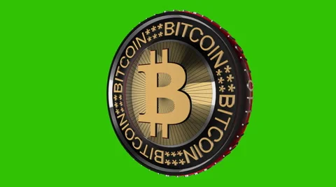Seamless Looping Bitcoin Close Up With A Red Glow On A Surface Stock Footage 60401274