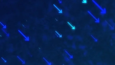 Seamless Looping Blue Arrow Down Motion Background Stock Footage 345120108