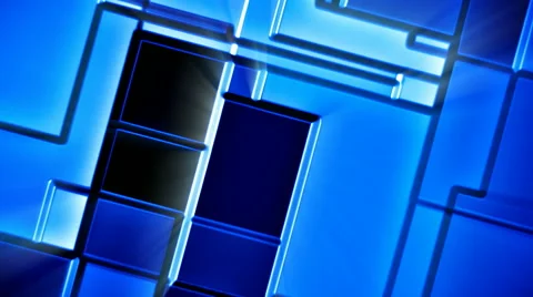 Seamless looping blue shiny mosaic tiles abstract motion background Video stock 61748689
