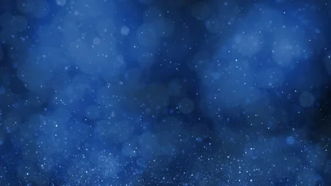 Seamless looping blurred dots motion on dark blue background Video stock 346888652