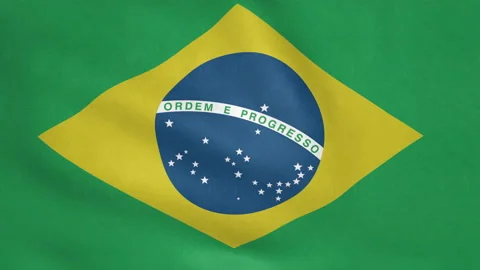 Seamless looping Brazil flag, 50fps Stock Footage 205082823