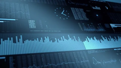 Seamless looping business info graphics data animation background Video stock 340238023