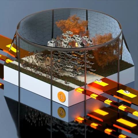 Seamless Looping Calming Bitcoin Animation Vídeo Stock 247986686