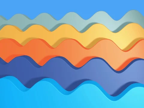 Seamless looping cartoon waves Stock Footage 71153957