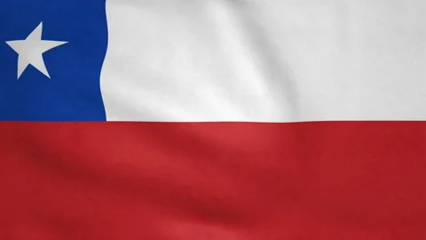 Seamless looping Chile flag, 50fps Stock Footage 205084456