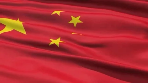 Seamless looping China flag waving in the wind Stock Footage 102717248