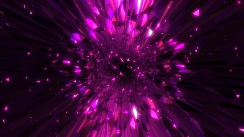 Seamless looping crystal tunnel Video stock 345814431