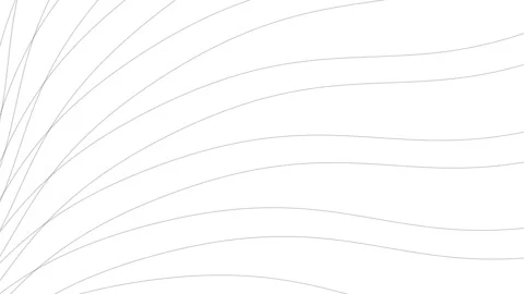 Seamless looping curved lines pattern motion on white background Stock Footage 338306366