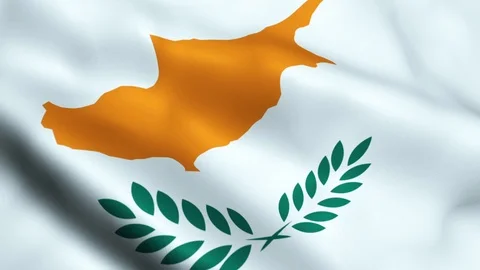 Seamless looping Cyprus flag waving motion Stock Footage 107462763