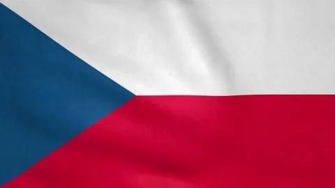 Seamless looping Czech Republic flag, 50fps Stock Footage 205086359