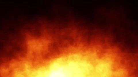 Seamless looping dark fire flames with smoke animation background Stock Footage 340238600