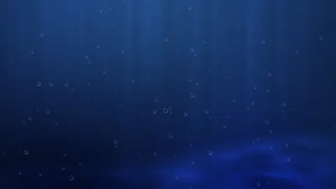 Seamless looping deep blue underwater Video stock 345814776
