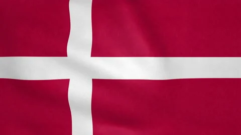 Seamless looping Denmark flag, 50fps Stock Footage 205086919
