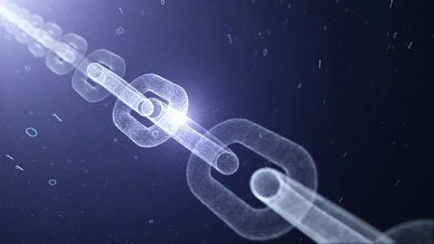 Seamless looping digital blockchain rotaiton cyberspace Stock-Footage 324608717