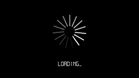 Seamless looping of a digital loading indicator with a retro pixelated load.. Stock Footage 345547860