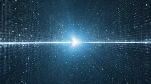 Seamless looping digital technology dots cyberspace network Stock Footage 324527546