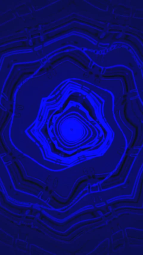 Seamless looping digital tunnel video vj loop screensaver in vibrant blue h.. Stock Footage 321566911
