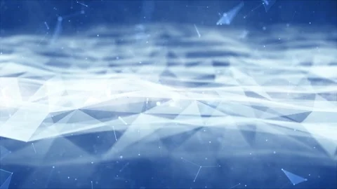 Seamless looping digital wavy network animation Stock Footage 337573668