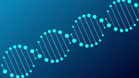 Seamless Looping DNA double helix molecules rotating on gradient background.. Stock Footage 317145717