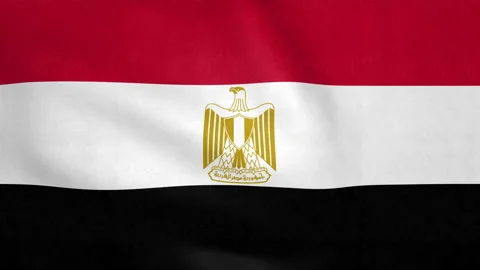 Seamless looping Egypt flag, 50fps Stock Footage 205087777