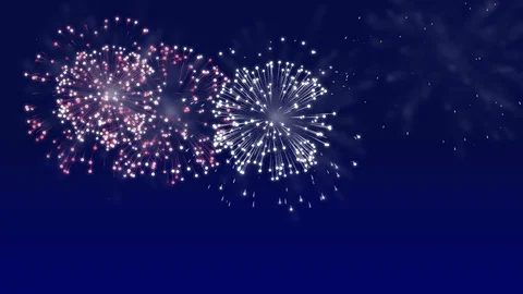 Seamless looping Firework animation with welcome 2022 text Stock Footage 107973726