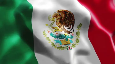 Seamless looping flag of Mexico Stock Footage 47069111
