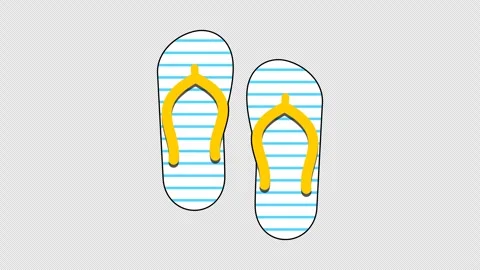 Seamless looping Flip flops Stock Footage 333670888