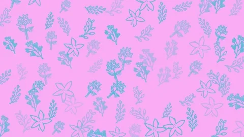 Seamless Looping Floral Pattern Animation with Colorful Hand-Drawn Design o.. Stock Footage 323531504