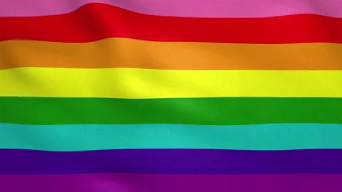 Seamless looping Gilbert Pride flag, 50fps Stock Footage 205449884