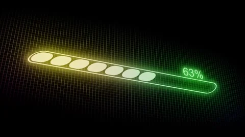 Seamless Looping Glowing Loading Bar for User Interface and HUD Elements Stock Footage 310638641