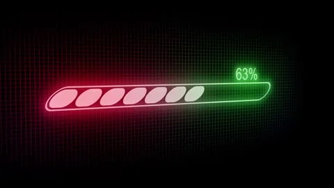 Seamless Looping Glowing Loading Bar for User Interface and HUD Elements Stock Footage 310638648