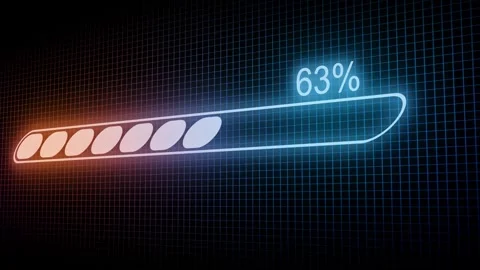 Seamless Looping Glowing Loading Bar for User Interface and HUD Elements Stock Footage 310638656