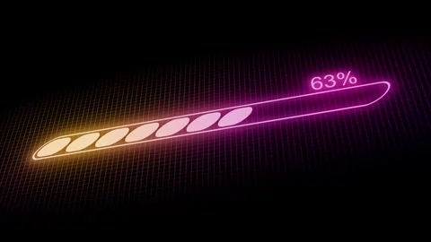 Seamless Looping Glowing Loading Bar for User Interface and HUD Elements Stock Footage 310638662