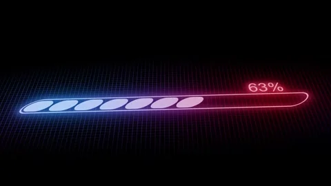 Seamless Looping Glowing Loading Bar for User Interface and HUD Elements Stock Footage 310638667